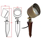 LED Solid Brass Outdoor Garden Light
